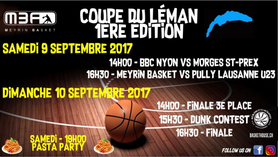 Samedi 25 mars - 17:30 Match LNBM Meyrin Basket VS Pully Basket